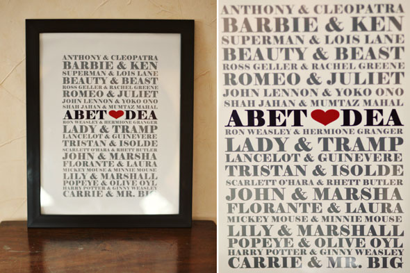 Couple Names in Frame