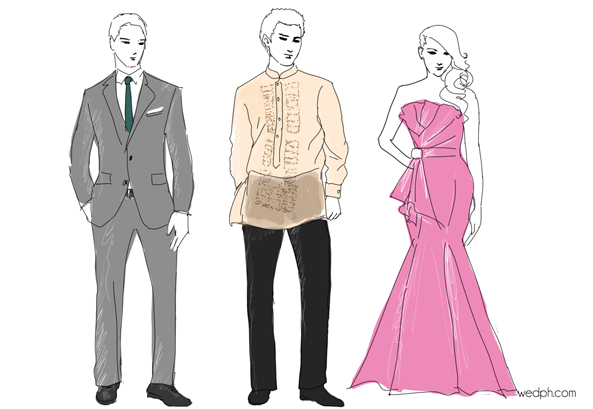 Dress codes for Filipino weddings? Barong, Suit, Gown?