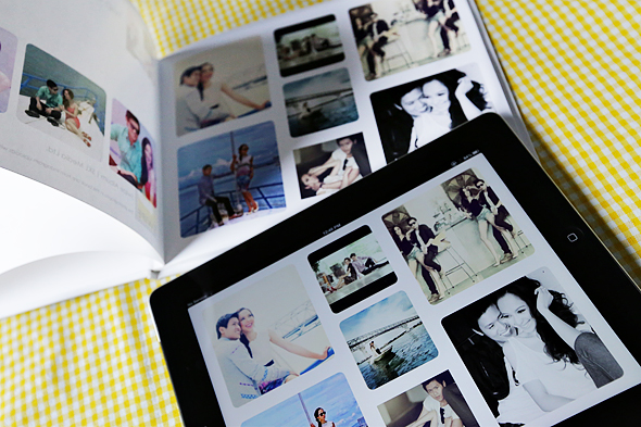 Instagram photos to a printed wedding album